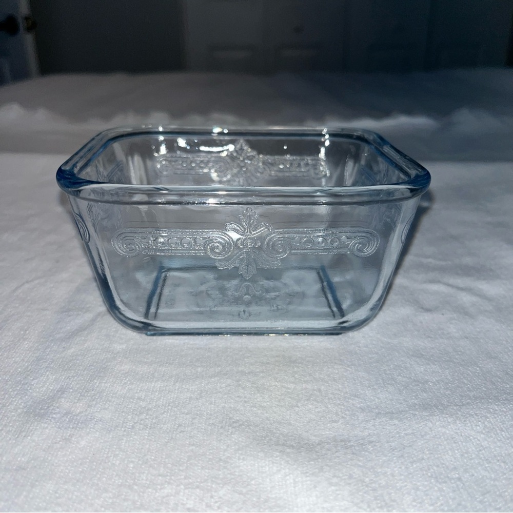 Fire King Blue Glass Storage Dish
